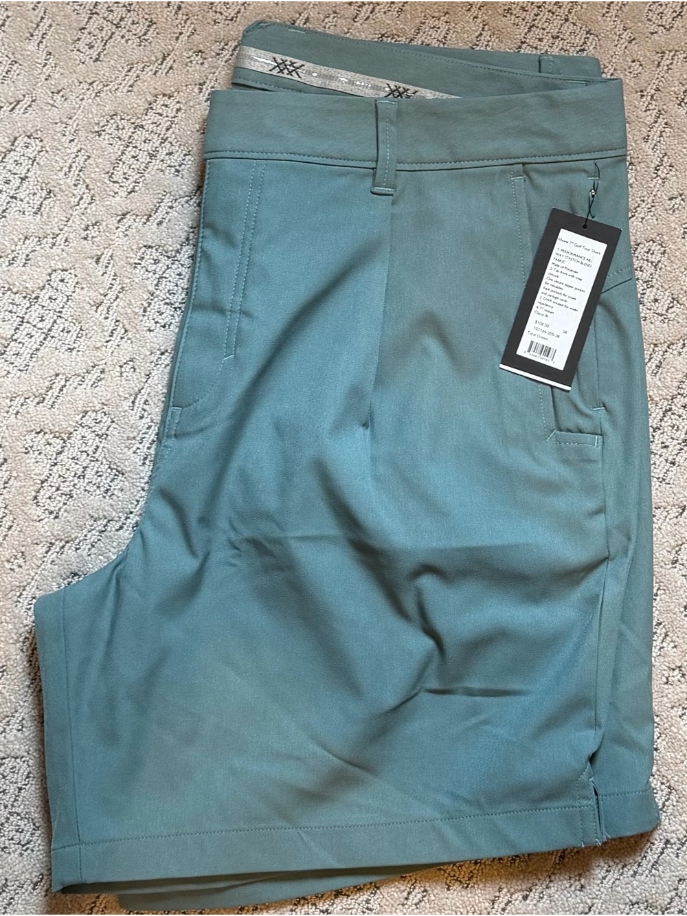 RHONE NWT SIZE 36 7”Tidal Green 7" Golf Tour Shorts - Picture 3 of 3